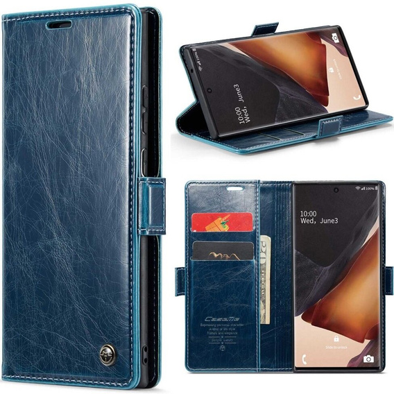 Флип-кейс CASEME для Samsung Galaxy Note 20 Ultra, Waxy Textured, синий
