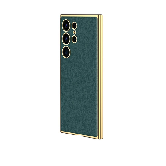 Чехол до Samsung Galaxy S24 Ultra, GKK Leather, зелёный