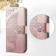 Чохол-книжка для Xiaomi Redmi 15C 4G/LTE, Butterfly, рожевий rose gold