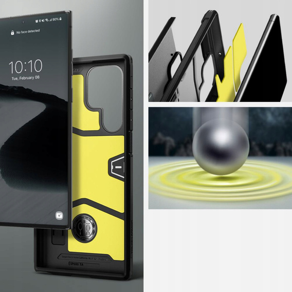 Чехол Spigen до Samsung Galaxy S22 Ultra, Tough Armor, чёрный