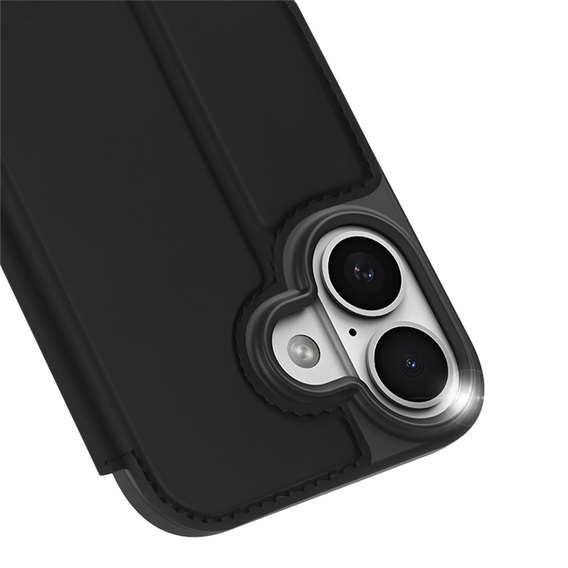Чехол Dux Ducis для iPhone 17, Skin Pro, с клапаном, со слотом для карт, черный
