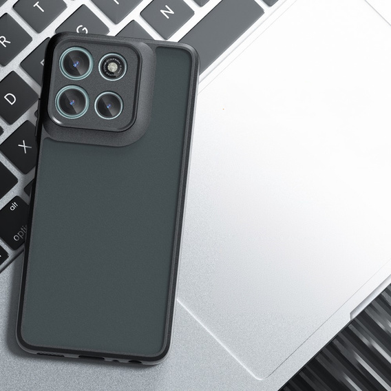 Чохол для Xiaomi Redmi 15 5G / 4G, із захистом камери, прозорий з чорними боковинами