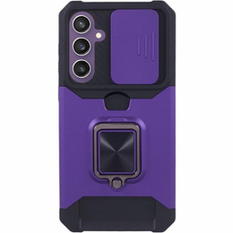 Броньований чохол для Samsung Galaxy S23 FE, Camera Slide Card Slot, чорний + скло 9H