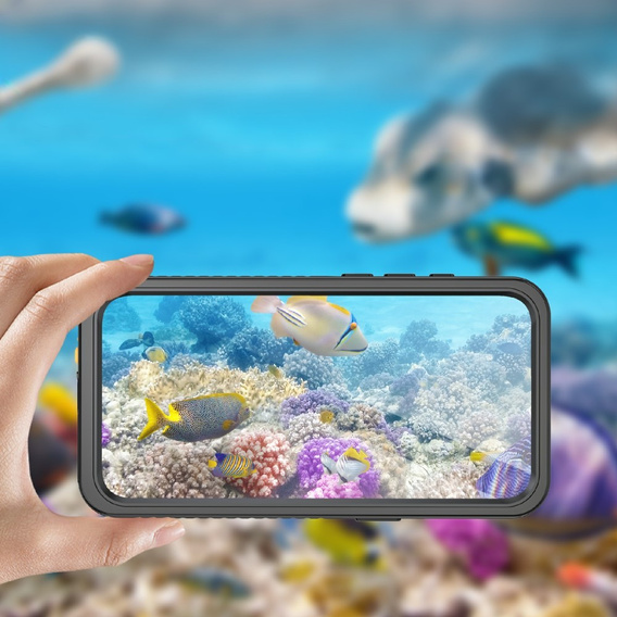 IP68 водонепроникний чохол для iPhone 16E, Redpepper, чорний