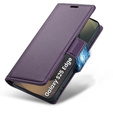 Чехол для Samsung Galaxy S25 Edge, ERBORD Glossy Litchi, кошелек с клапаном, фиолетовый