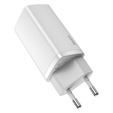 Сетевое зарядное устройство Baseus GaN2 Lite 65 Вт USB-C + USB-A, белый (EU)