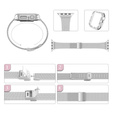 Металический браслет с чехлом для часов Apple Watch 4/5/6/SE 44mm, Silver