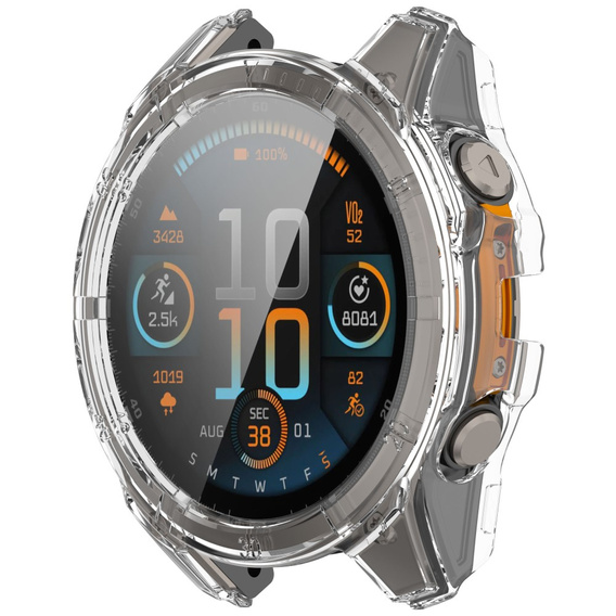 Чехол 2 в 1 + закаленное стекло для Garmin Fenix 8 51mm, прозрачный