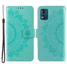 Чохол-книжка для Motorola Moto E13, Mandala Flower, зелений