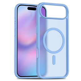 Матовый чехол для iPhone Air, для MagSafe, полупрозрачный синий