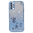 Чехол для Samsung Galaxy A53 5G, Glitter Flower, синий