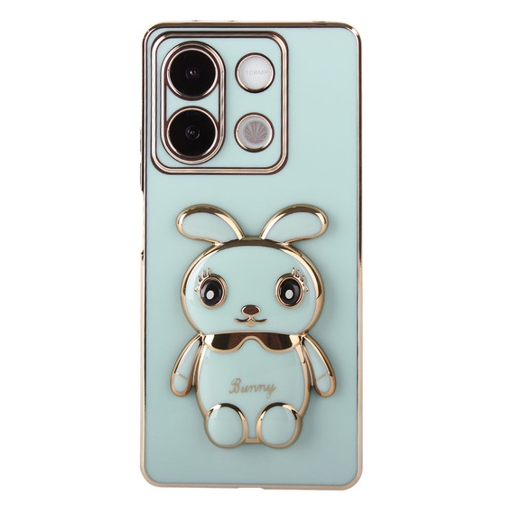 Чохол для Xiaomi Redmi Note 13 5G, Rabbit, зелений + загартоване скло 9H