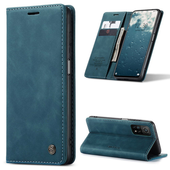 Чехол CASEME для Xiaomi Mi 10T 5G / Mi 10T Pro 5G, Leather Wallet Case, зелёный