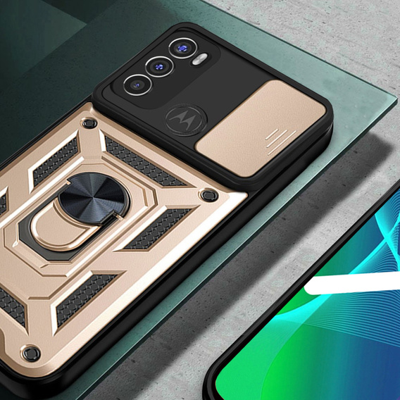Чехол NOX Camera Slide Motorola Moto G60, CamShield Slide, золото