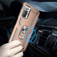 Бронированный Чехол до Xiaomi Redmi Note 10 Pro, Nox Case Ring, золотой