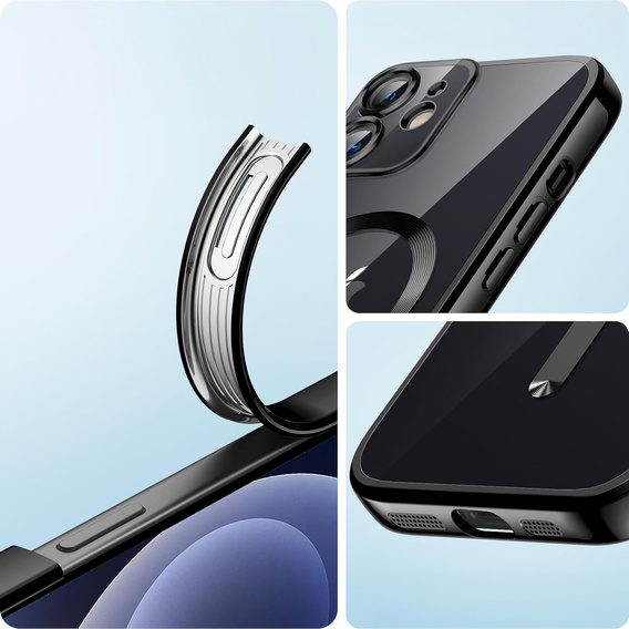 Чохол для iPhone 11, Electro MagSafe, чорний + Скло на екран