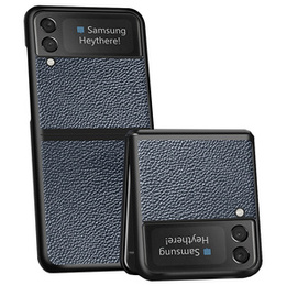 Чохол Litchi Leather для Samsung Galaxy Z Flip 4, Blue