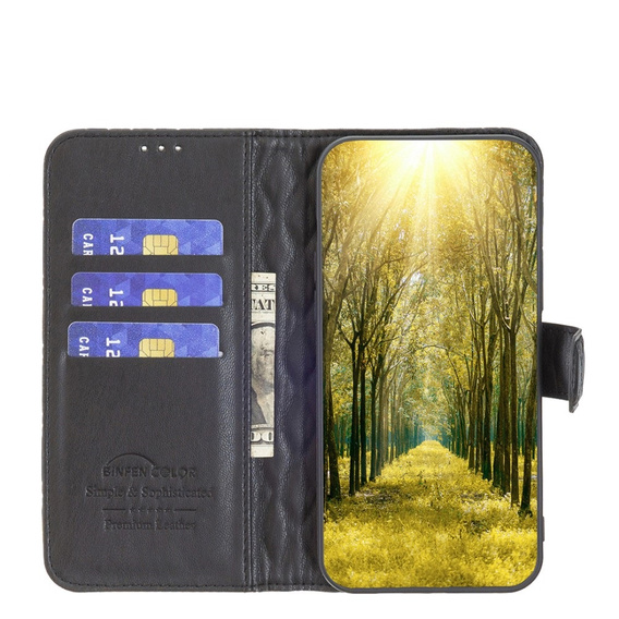 Откидной чехол для Oppo Reno 11F 5G, Wallet, BINFEN COLOR, чёрный