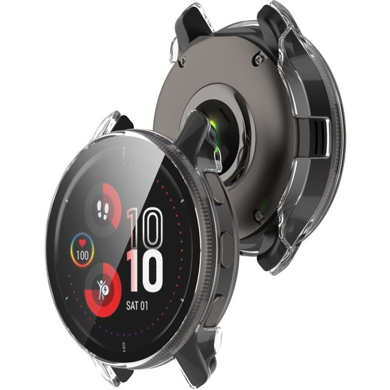 2в1 чохол та захисне скло для годинника Garmin Venu 2 Plus, Clear