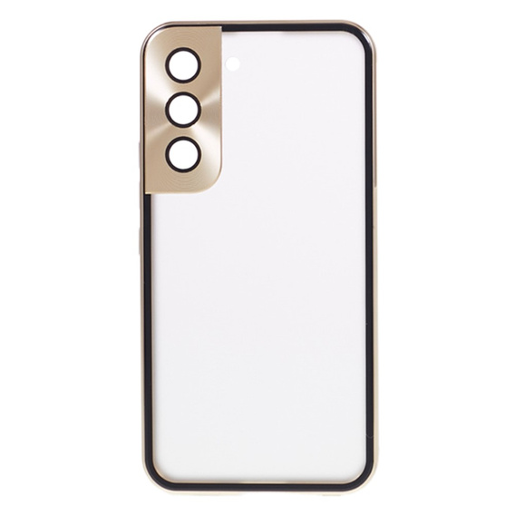 Чехол для Samsung Galaxy S22, Magnetic Dual Glass, золотой