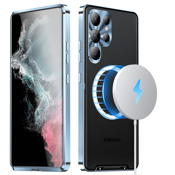 Защитный чехол для камеры Samsung Galaxy S23 Ultra, CamShield MagSafe, прозрачный / синий