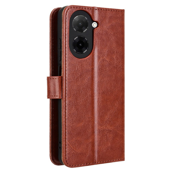 Футляр з клапаном для Xiaomi Redmi A5, Crazy Horse Wallet, коричневий
