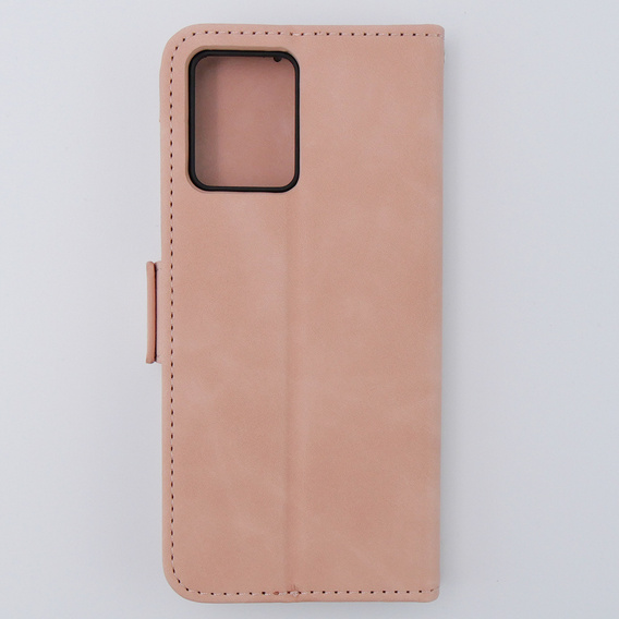 Футляр з клапаном для Motorola Moto G54 5G, Card Slot, рожевий