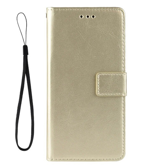 Футляр з клапаном для Oppo A60, Crazy Horse Wallet, золотий