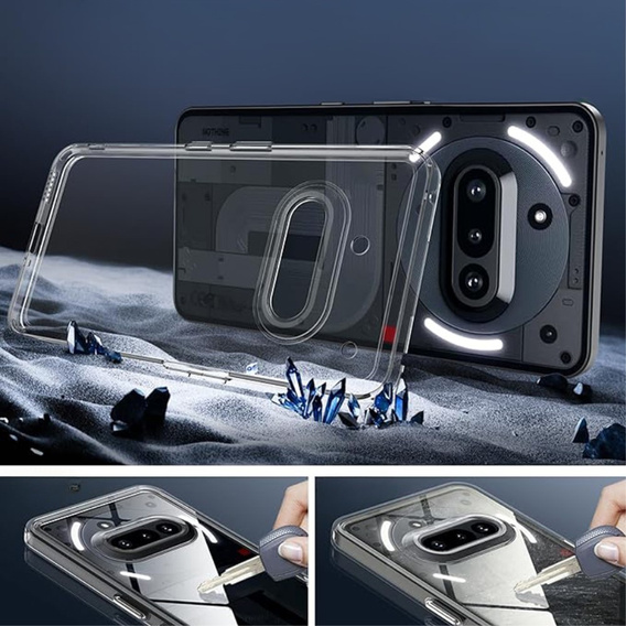 Чехол до Nothing Phone 3a, Fusion Hybrid, прозрачный