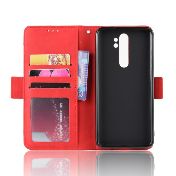 Откидной чехол для Xiaomi Redmi Note 8 Pro, Card Slot, красный