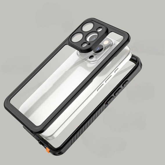 Водонепроницаемый чехол IP68 для iPhone 16 Pro, чёрный