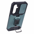 Броньований чохол для Samsung Galaxy S23 FE, Camera Slide Card Slot, чорний + скло 9H