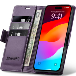 Чохол-гаманець ERBORD Glossy Litchi з клапаном для iPhone 17 Pro Max