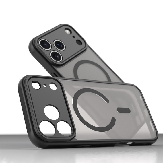Матовый чехол для iPhone 17 Pro Max, для MagSafe, с защитой камеры, черный