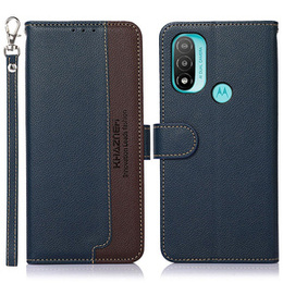 Чехол Wallet до Motorola Moto E20/E40, KHAZNEH, Dual Color, Blue / Brown
