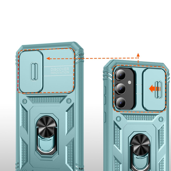 Чохол NOX Camera Slide Samsung Galaxy S23 FE, CamShield Slide, зелений