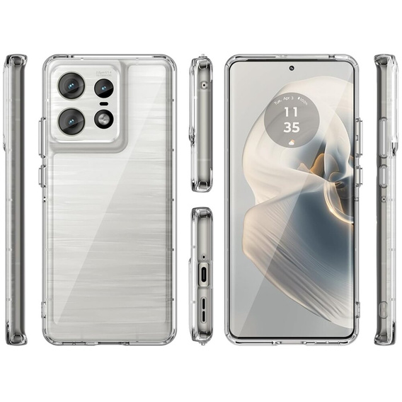 Чехол до Motorola Edge 50 Pro, Fusion Hybrid, прозрачный