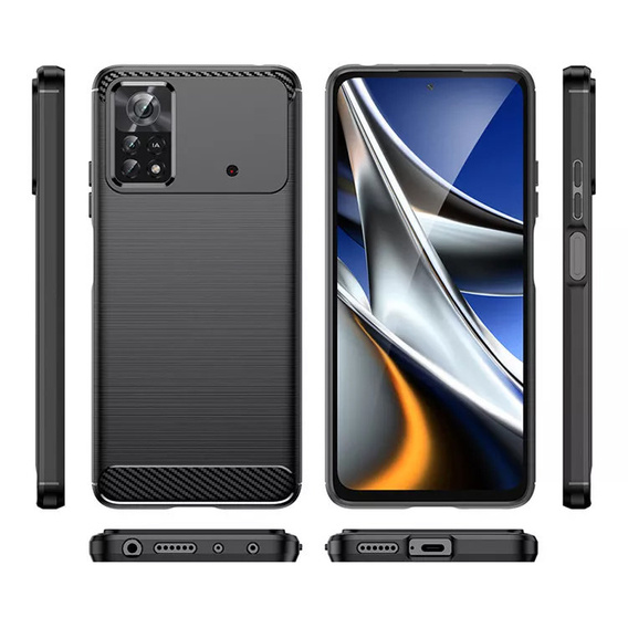 Чoхол до Xiaomi Poco M4 Pro 4G, Carbon, чорний