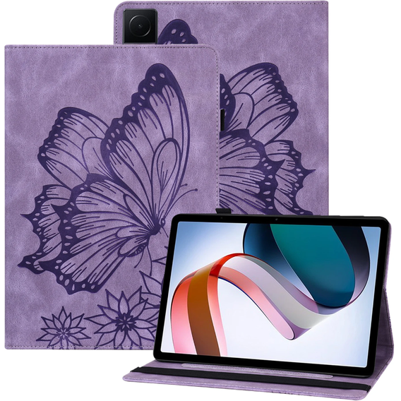 Чехол до Lenovo Tab M9, Wallet Pen Slot, butterflies, коричневый