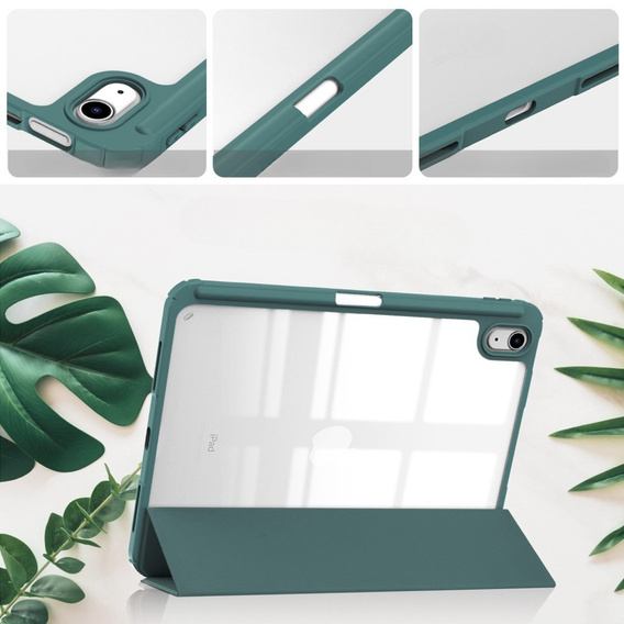 Чехол для iPad 10.9 2022 10 Gen, Smartcase Hybrid, с местом для стилуса, тёмно-зелёный