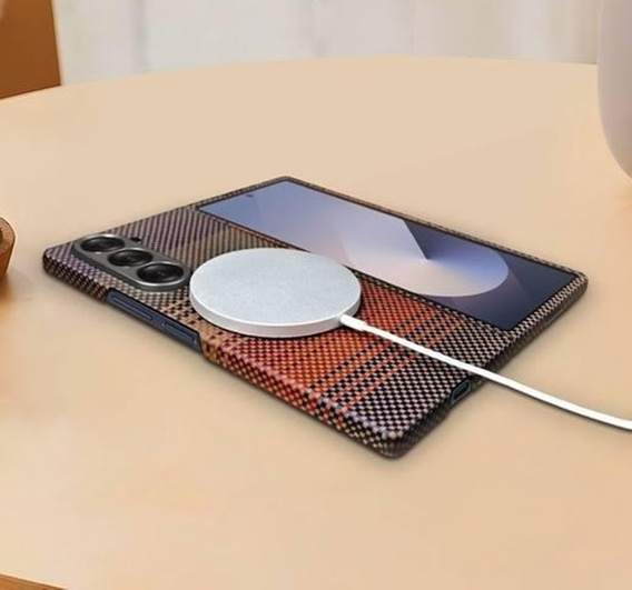 Чохол для Samsung Galaxy Z Fold6 5G - магнітне арамідне волокно, помаранчевий