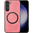 Чехол до Samsung Galaxy S23, Leather Hybrid MagSafe, розовый