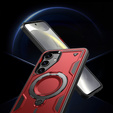 Чехол для Samsung Galaxy S24 FE, Military MagSafe, красный