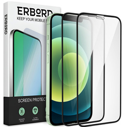 2x Гибридное керамическое стекло ERBORD для iPhone 12 Mini