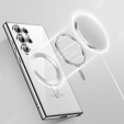 Чехол до Samsung Galaxy S23 Ultra, MagSafe Hybrid, серебряный