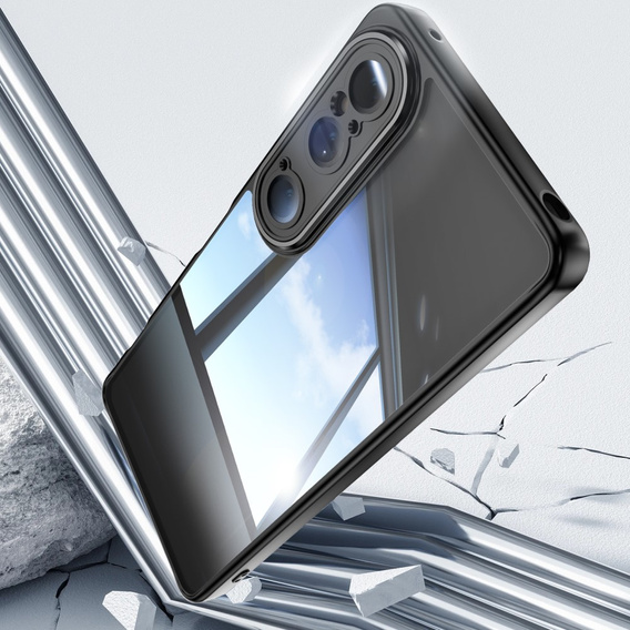Чохол для Sony Xperia 1 VI, Fusion Hybrid, із захистом камери, прозорий / чорний