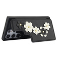 Чохол для Samsung Galaxy S25 Ultra, Leather Flower Card Slot, чорний