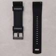 Універсальний силіконовий ремінець ERBORD 22mm, Dual Color, чорний / чорна пряжка