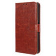 Футляр з клапаном для Oppo Reno 12FS / 12F, Crazy Horse Wallet, коричневий