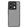 Силіконовий чохол для Xiaomi Redmi Note 13 Pro 5G, із захистом камери, прозорий / чорний + Загартоване скло 9H